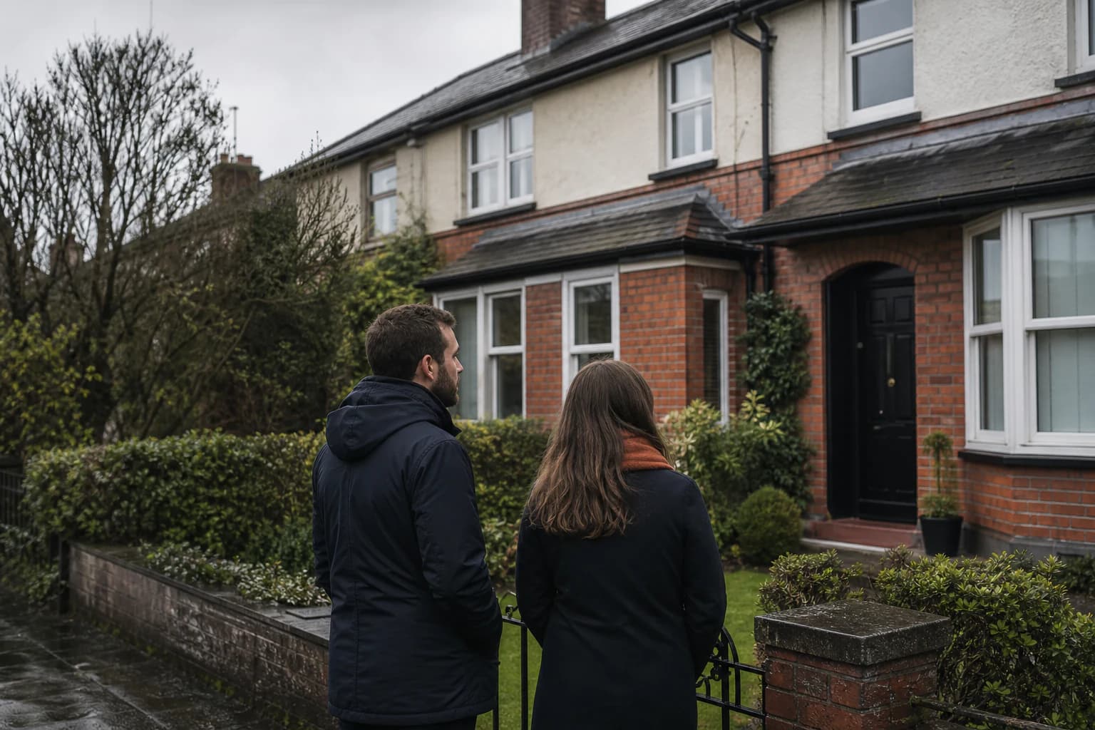 Illustrative homebuyers viewing an Irish home
